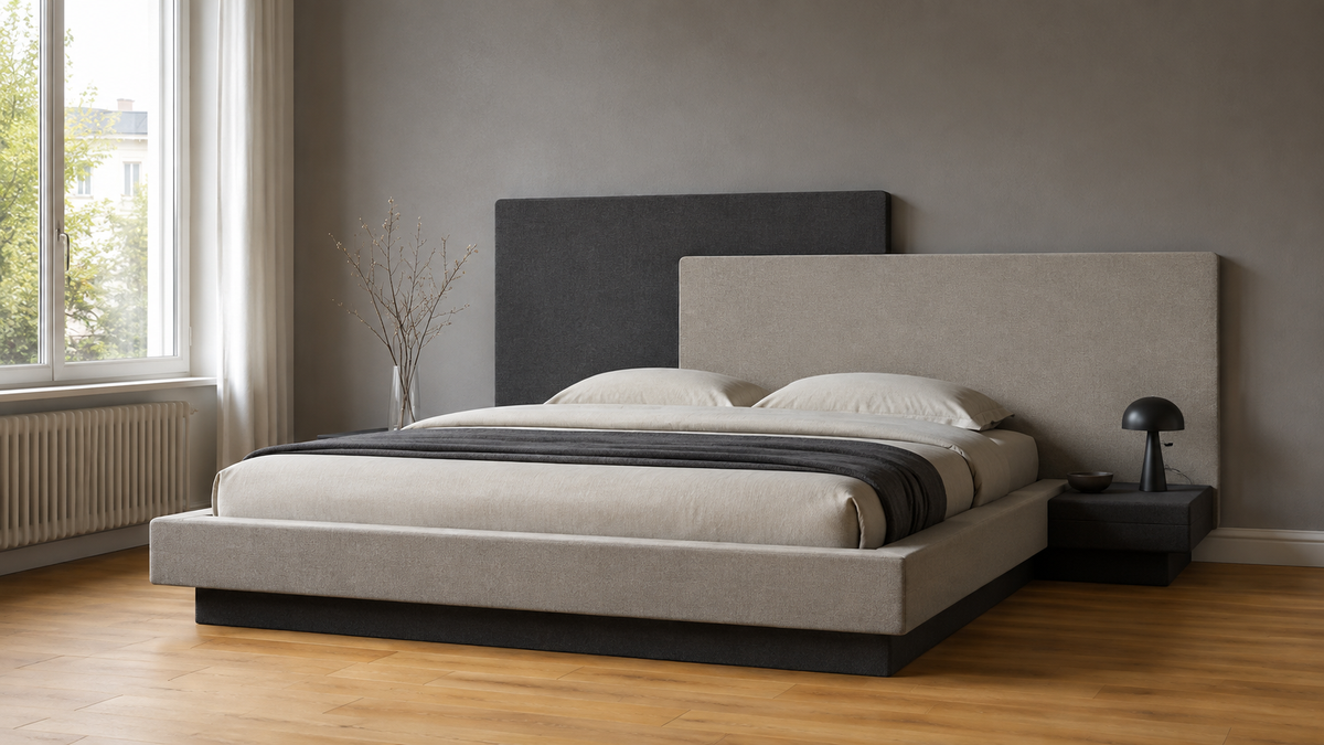 Crown Bay Berlin Bauhaus Upholstered Bed