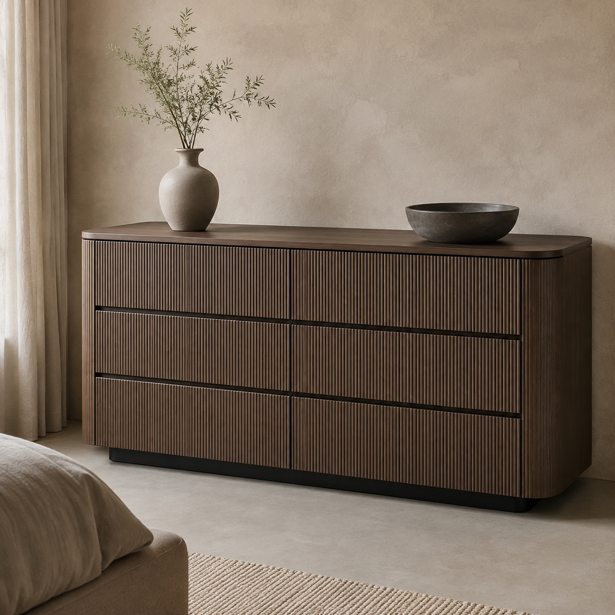 Crown Bay Berlin Smoked Oak Chest of Drawers