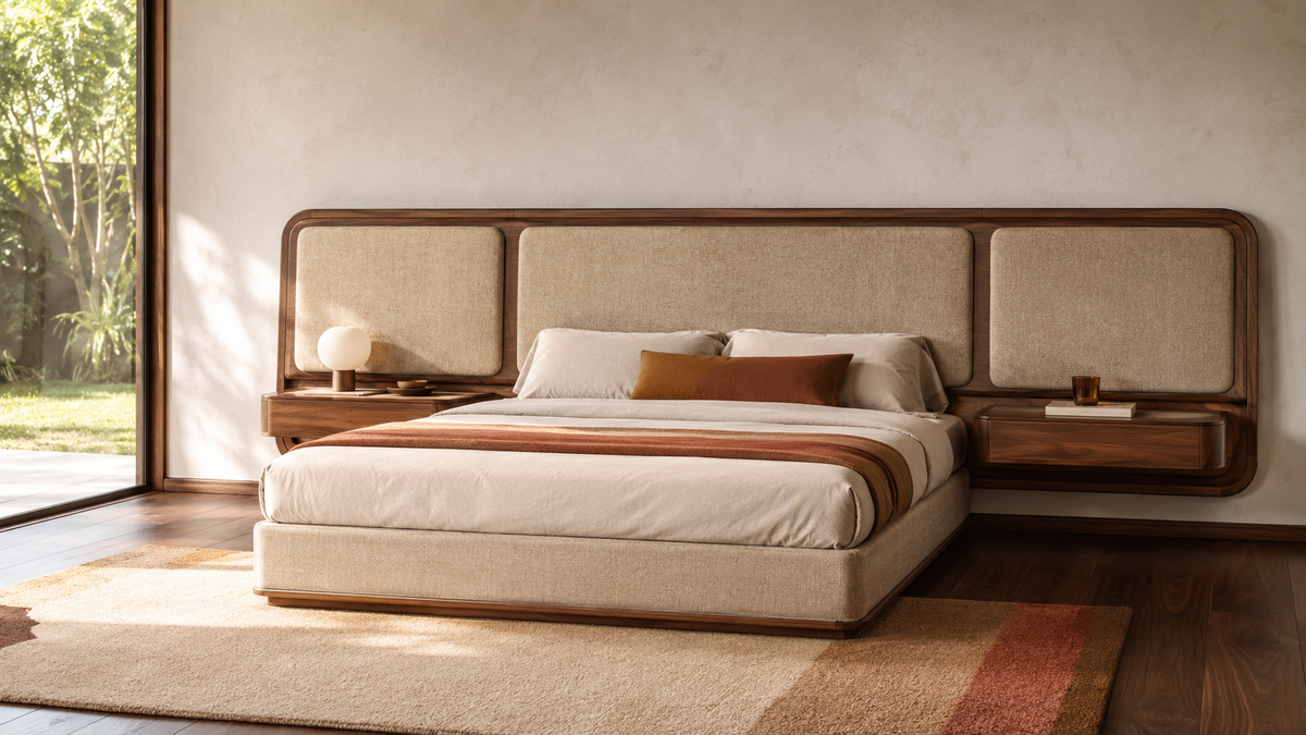 Crown Bay California Walnut Headboard Divan