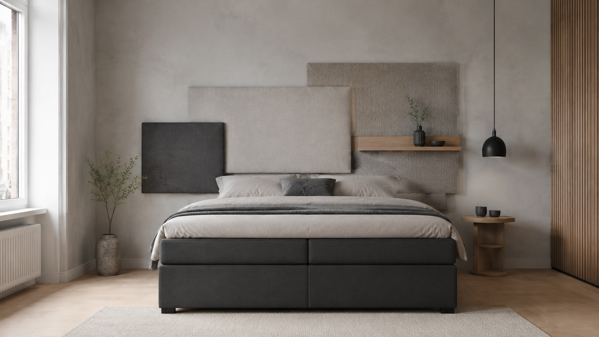 Crown Bay Helsinki Geometric Headboard Divan