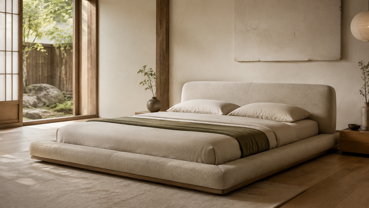 Crown Bay Kyoto Low Boucle Bed