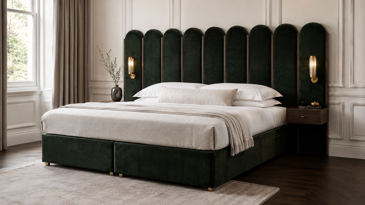 Crown Bay London Arch Headboard Divan