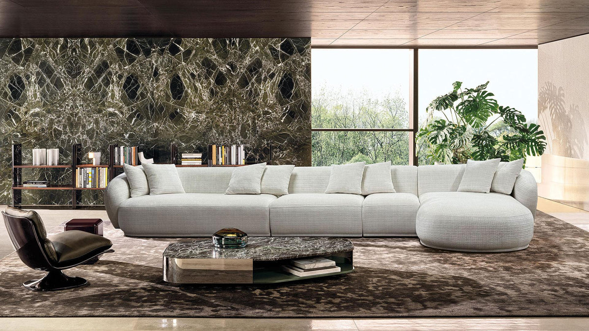Large luxury curved sectional sofa