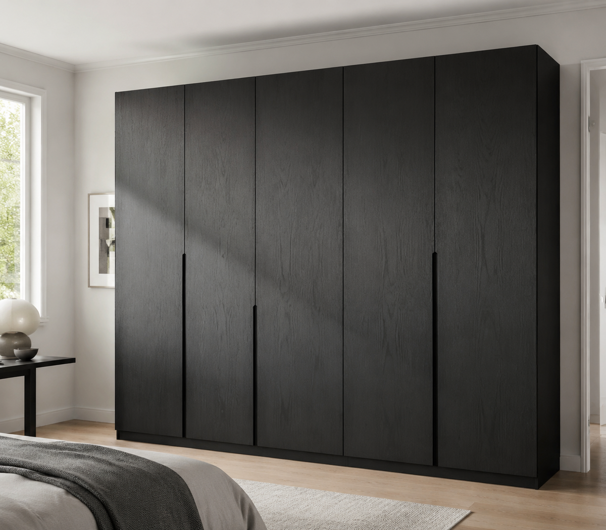 Crown Bay Noir matte black wardrobe