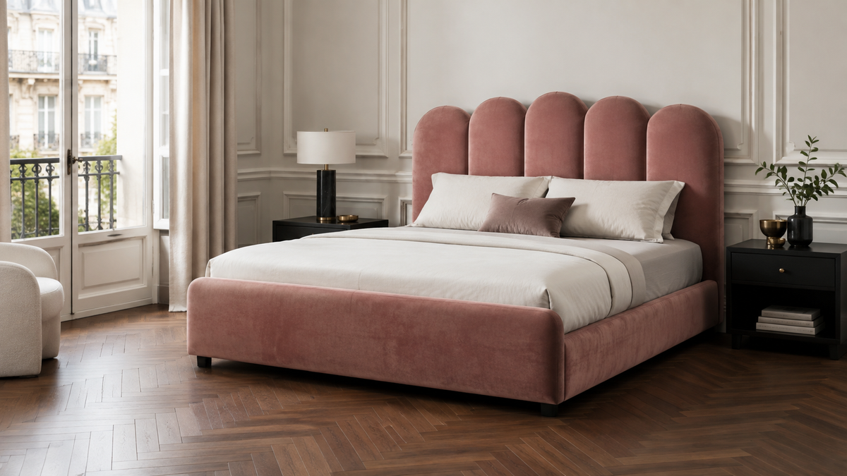Crown Bay Paris Rose Scallop Bed