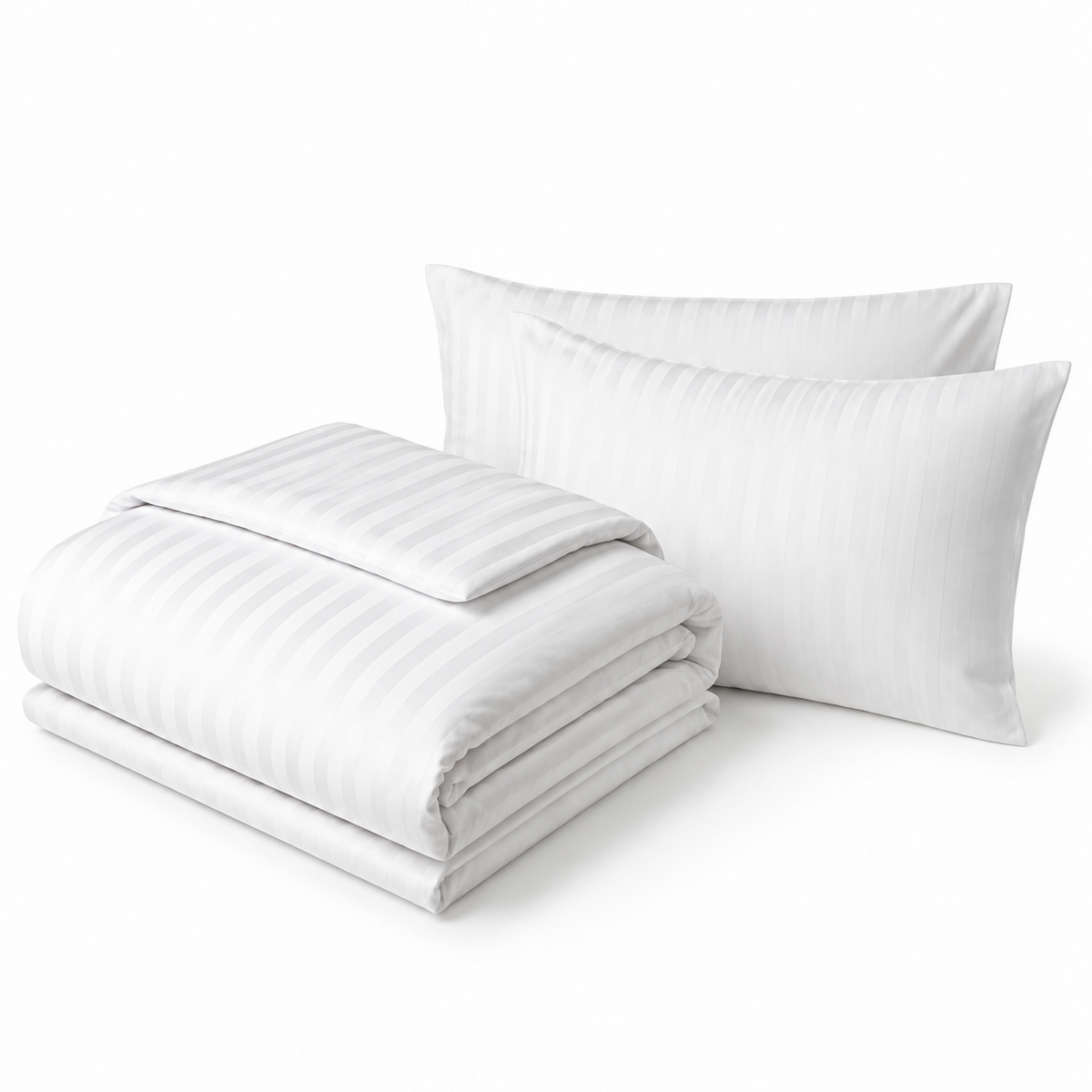 Crown Bay Satin Stripe Bed Linen Set