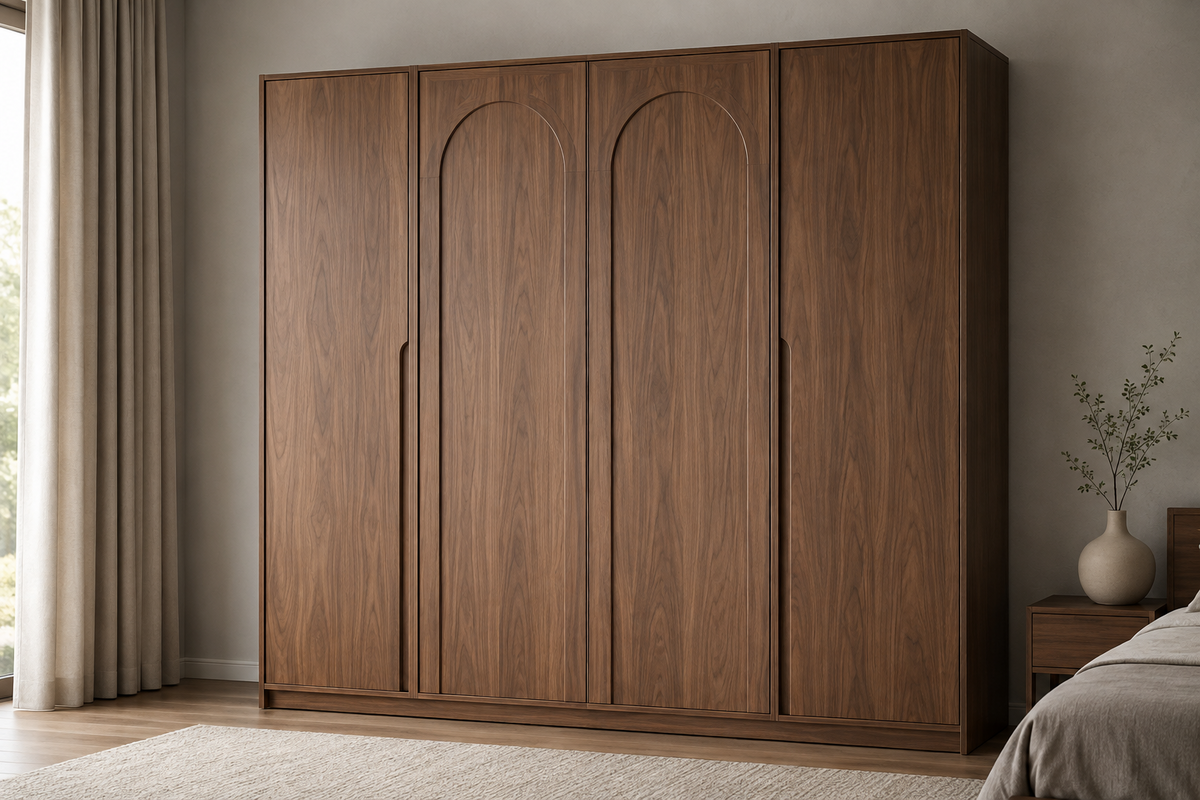 Crown Bay Verona arched walnut wardrobe